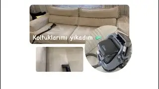 KİWİ KKC 4320 HALI YIKAMA MAKİNESİ DENİYORUM 🧼 KOLTUKLARIMI YIKADIM 🧼🎀