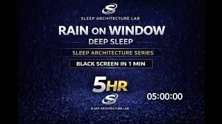 Rain on Window for Deep Sleep (5 Hours) | Black Screen After 1 Minute | No Thunder