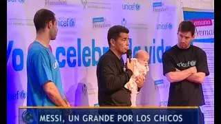 Partido solidario con Messi - Telefe Noticias