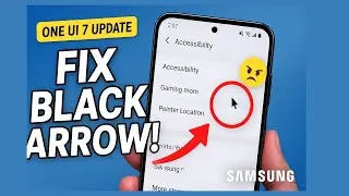 Маленькая черная стрелка или курсор появляются на экране телефона Samsung после обновления UI 7 |...