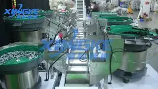 9 bowls furniture parts packaging machine - screws, nuts, dowels, wrenches packaging