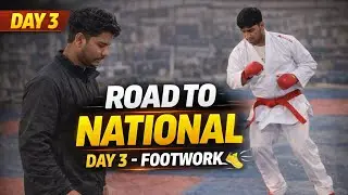 Road to National karate Day 3🥋 | Footwork Training 🔥 | Sports Karate Kumite | sachin karate