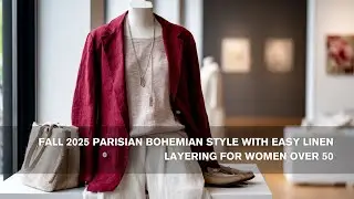 Fall 2025 Parisian Bohemian Style with Easy Linen Layering for Women Over 50