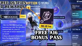 free A16 bonus pass trick | codes for pubgm new pmgc events 