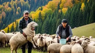 Beautiful life in the mountains and animal husbandry