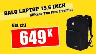 Balo laptop 15.6 inch Mikkor The Ives Premier (Black), balo laptop ch&iacute;nh h&atilde;ng #quytinhtuy