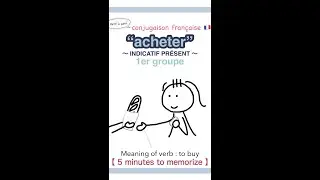 &laquo;acheter (to buy)&raquo; Pr&eacute;sent -French verbs conjugation [ 5 min to memorize ] 1er groupe