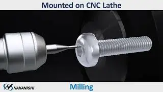 ［Bone screw TORX milling］CNC auto lathe &times; Flange type motor spindle