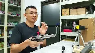 Testing the WE Hicapa T-rex silver airsoft gas blowback pistol