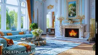 Baroque Interior Design Ideas | Luxury Living Room Makeover with Gold & Velvet Accents