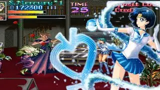 Pretty Soldier Sailor Moon (Arcade) Mercury Level-8 (Very Hard)  NoMiss ALL