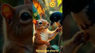 Squirrel vs Bird 😄  #shorts #viral #neopulse