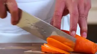 Nakiri XinZuo Lan B37 🔪 Dama&scaron;kov&aacute; čepel při kr&aacute;jen&iacute;