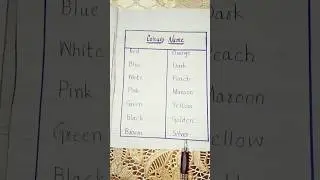#colorsnames#colorsnameinenglish#colorsnameforkids #part1