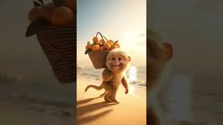Monkey Plants Orange Tree 🍊🌲 | Nature's Surprise! #Shorts #orange #monkey #aitrends #aistory
