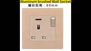 Aluminum brushed 13A British wall socket USB wall switch socket panel wholesaler distributor factory