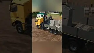 Оборудование для строительной площадки! 🚧 Mercedes Arocs 8x8 HIAB 📦 #farmingsimulator25 #fs25 #ls25
