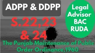 S.22,23 & 24 of The Punjab Maintenance of Public Order Ordinance,1960 #kung 