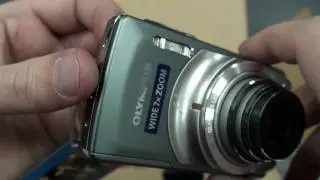 Olympus MJU 7010 digital camera Unboxing фотоаппарат распаковка