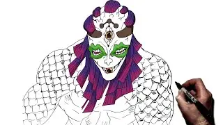 How To Draw Gyokko (Upper Moon 5) | Step By Step | Demon Slayer