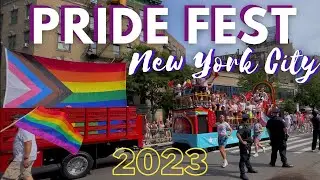 NEW YORK PRIDE PARADE Walk Tour | June 2023 | 4K HDR