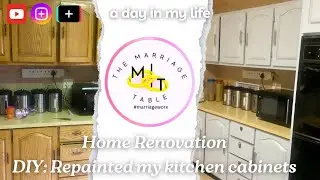 New home, New look | Repainting my kitchen Cabinets| DIY | FAMILY PROJECTS |