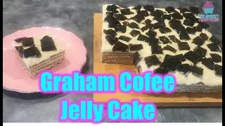 Graham Coffee Jelly Cake (No Bake) - mysweetambitions