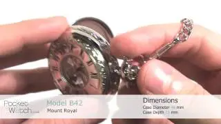 Chrome Plated Mechanical Double Half Hunter Pocket Watch B42M