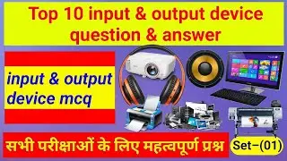 Top 10 input and output device mcq question and answer| input & output device mcq in hindi | video