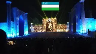 Uzbekistan, Samarkand, Registan Ensemble. Night Spectacular Sound, Light 3D Show (full movie)