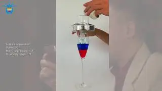 Russian flag color cocktail