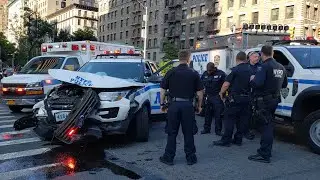 NYPD Operate On Scene Of An RMP Accident On West 96th Street On The Upper West Side Of Manhattan, NY