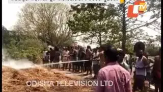 Pickup Van catches fire in Balasore