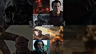 scarlet witch & Thor & superman vs Thanos & darkseid & raven