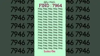 Logically point out the odd 7964 in 10 seconds! #iqtest #iq #gk #maths #shorts #trending