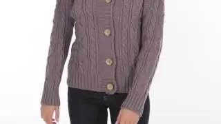 Peregrine by J.G. Glover Aran Peruvian Merino Wool Turtleneck Cardigan Sweater (For Women)