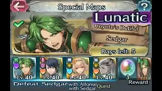 GHB/BHB quests : Alfonse & Sedgar quest Vs. Sedgar (F2P units No SI but Seals)