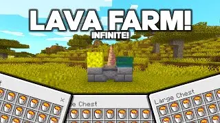 INFINITE LAVA FARM! MINECRAFT BEDROCK 1.21