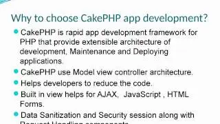 Web app Development in CakePHP