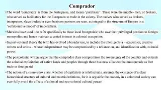 Comprador (Postcolonial Studies)