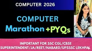 Computer Marathon +PYQs| Email, Cloud Storage, Antivirus & MS Office | SSC CGL,CBSE superintendent 