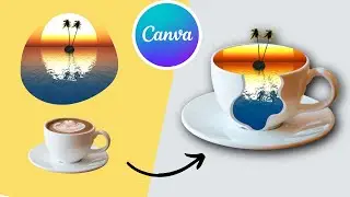 Cup Photo Manipulation in Canva | Merge Photo | Canva Tutorial