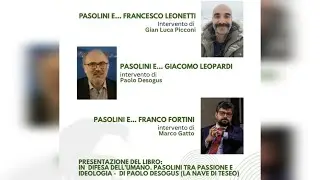 🔴 LIVE: Pasolini e... Francesco Leonetti, Giacomo Leopardi e Franco Fortini