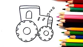 How to draw Tractor|| Easy Tractor Drawing for kids