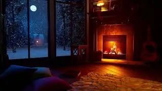 A mysterious house in the forest, the sound of a fireplace, for relaxation