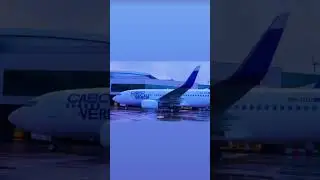 Chegada a LISBOA Boeing 737-800 de Cabo Verde