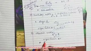 Linear algebra lecture series-01 - important types of matrix 