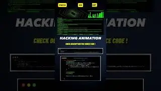 HACKING ANIMATION VISUAL using html css Javascript #coding #programming