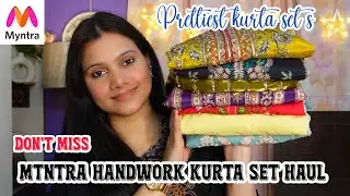 |Myntra Handwork kurta set Haul|Myntra partywear kurta set Haul|Myntra Haul|@mydreamproject 