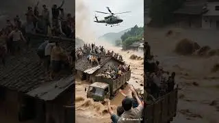 Flooded Village in Wuhan: Trapped Residents Await Rescue
